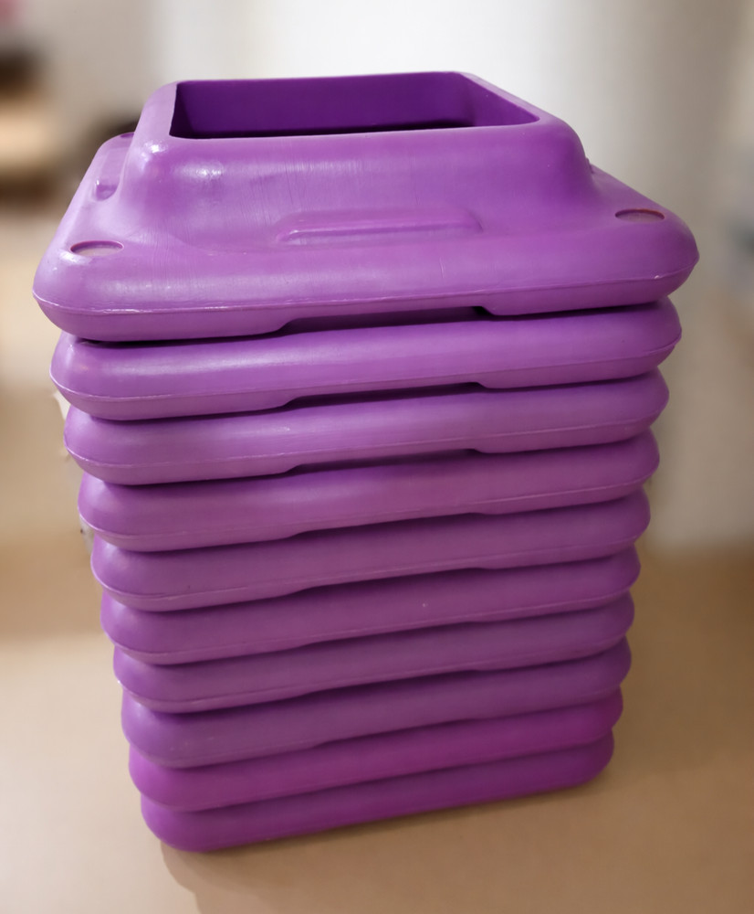 The Step by Bollinger 2 Platform Risers, Purple 16x16, Risers Only, Used