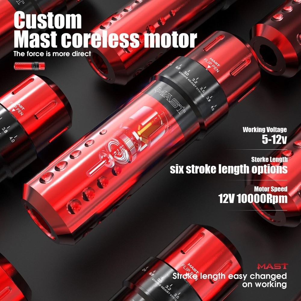 Tattoo Machine Dragonhawk MAST Flip (Red)