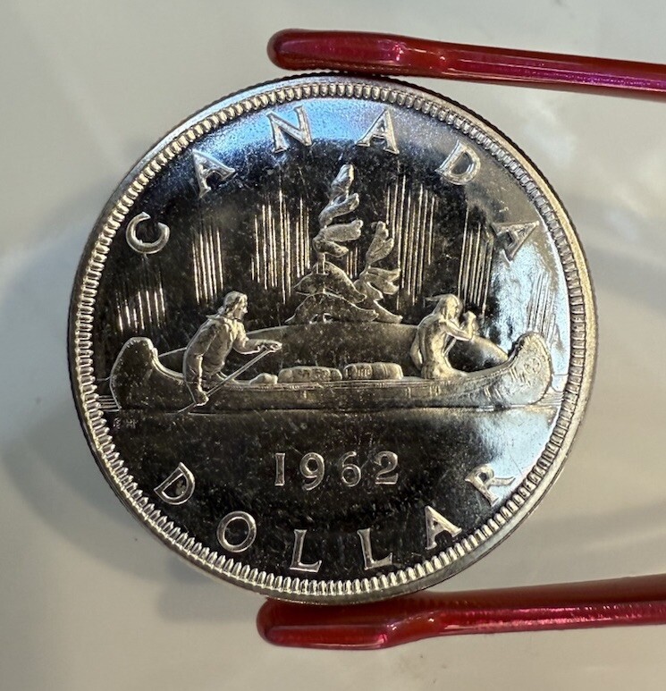 1962 Canadian Silver Dollar Coin 80% $1