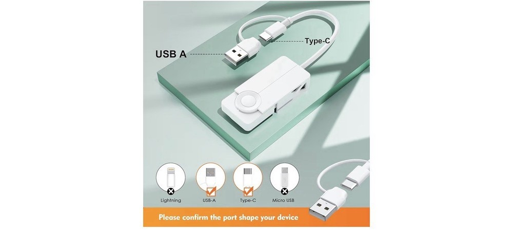 CAC Reader 2in1 TypeC Dual Connector DOD Military USB Common Access CAC