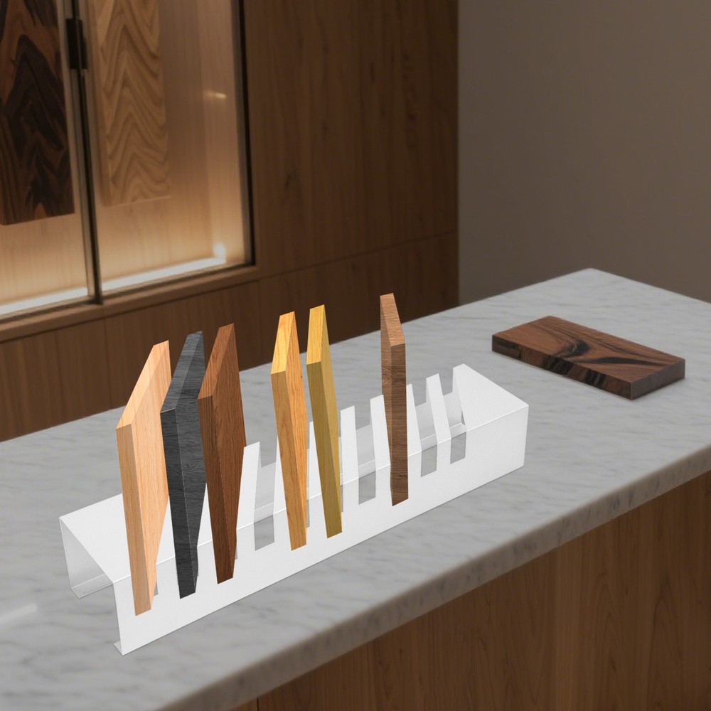 Small Tile Display Rack, Countertop 10 Slots Tile Display Stand, Tile Display