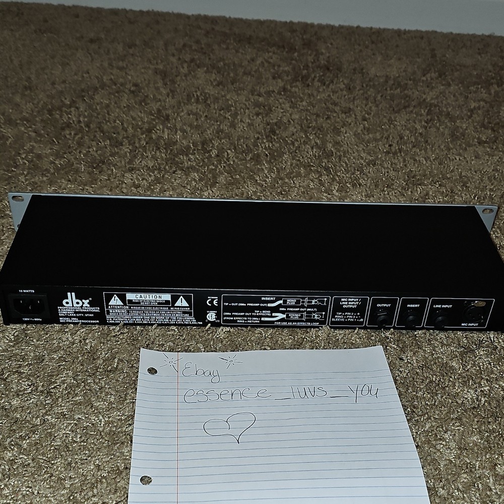 dbx 286s Microphone Preamp Processor Compressor De-Esser Enhancer Expander