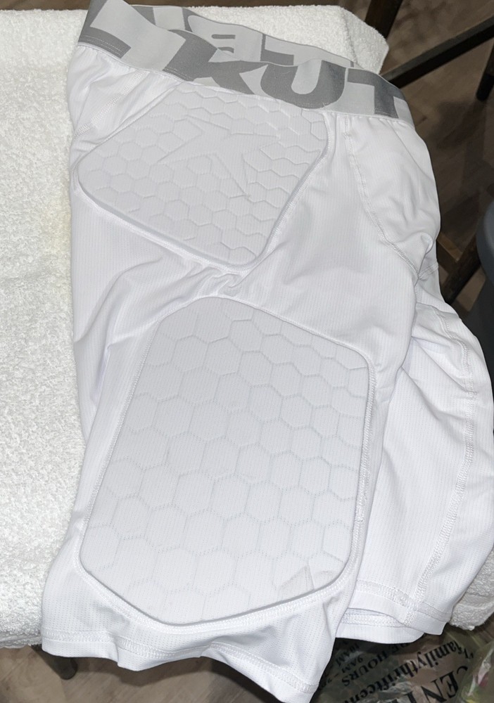 KUTFTBL Mens  Padded Shorts  White Athletic Base Size medium
