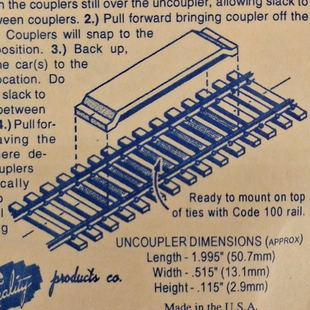 Kadee HO Scale 321 Permanent Magnet Delayed Uncoupler NIP NOS Sealed