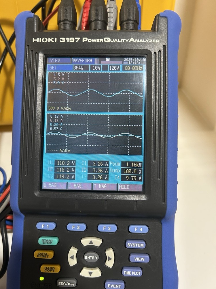 Hioki 3197 Three Phase HandHeld Power Quality Analyzer Meter