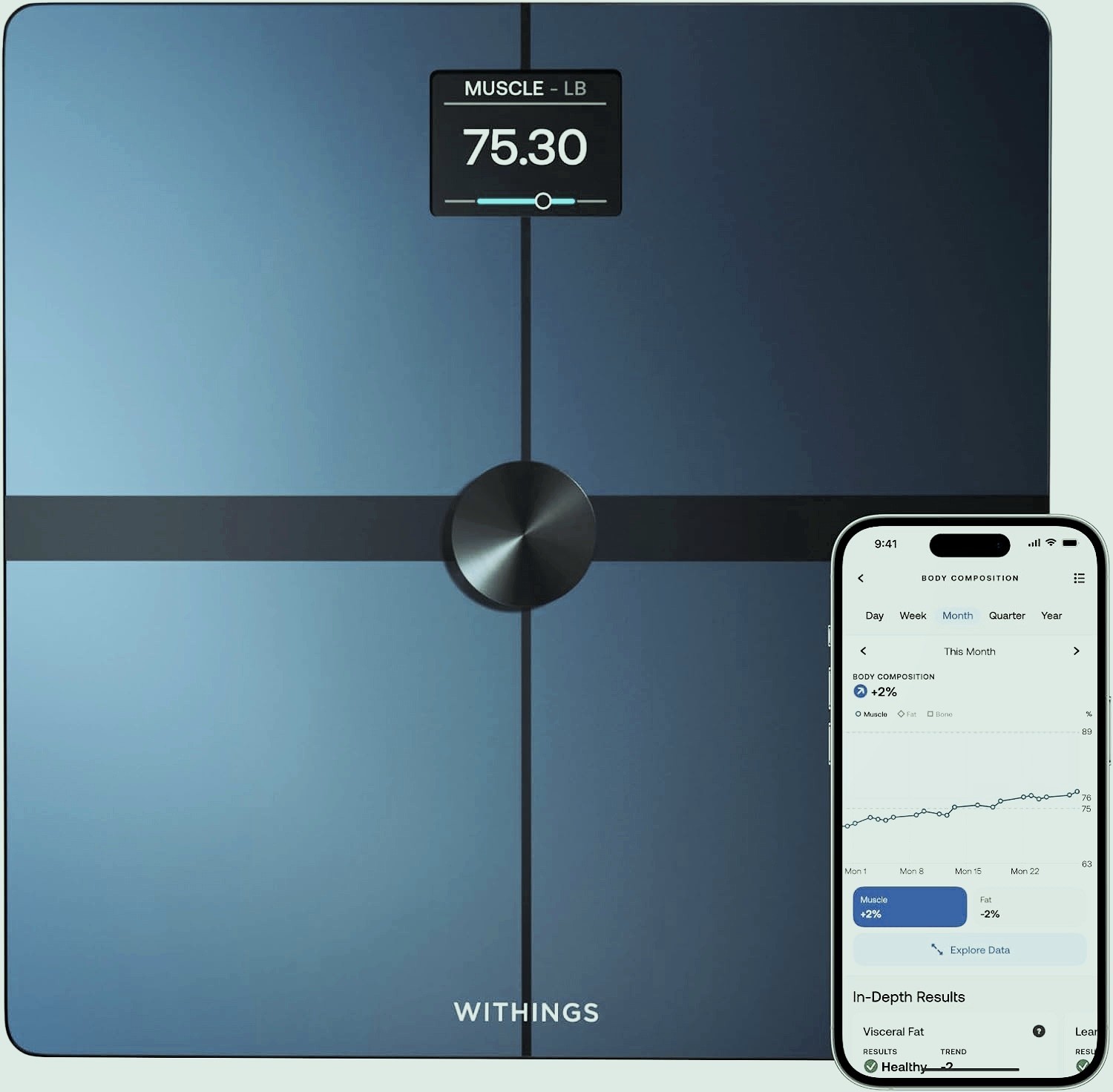 WITHINGS Body Smart Comp Scale Complete Body Analysis WI-FI Smart Scale Black