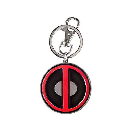 Marvel Comics Deadpool Logo Colored Pewter Keyring Key Chain Gift