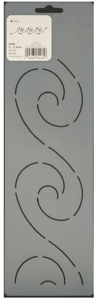 3 Quilting Stencils Loop Wave Rope Border With Corner Quilt Patterns Templates