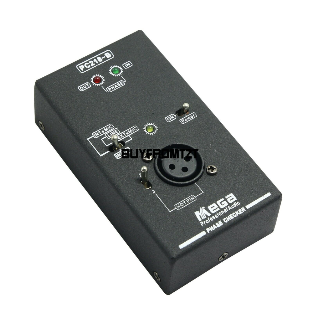 PC218 Phase Polarity Tester Checker Detector Speaker Microphone Sound Testing