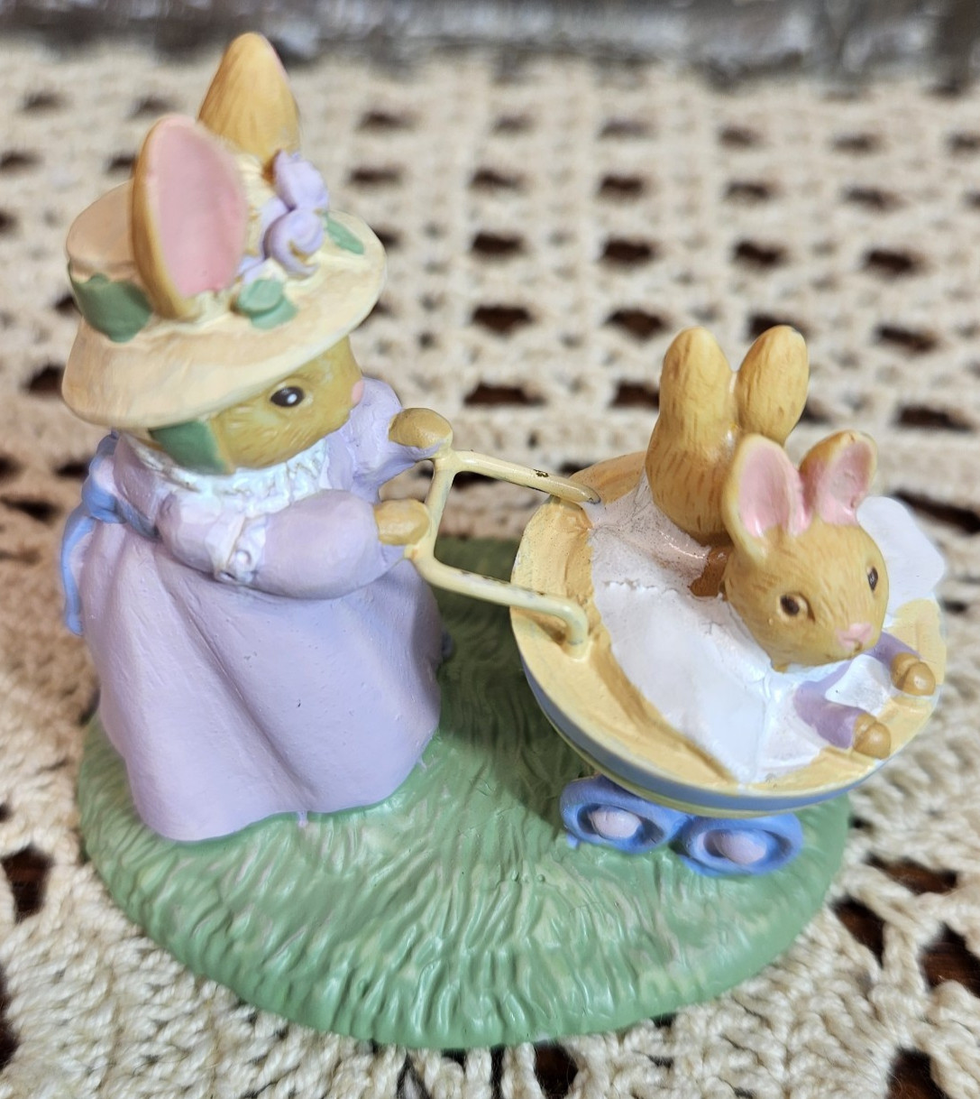 Set of 3 Avon Forest Friends Collection Bunny Rabbits Figurines Easter Spring