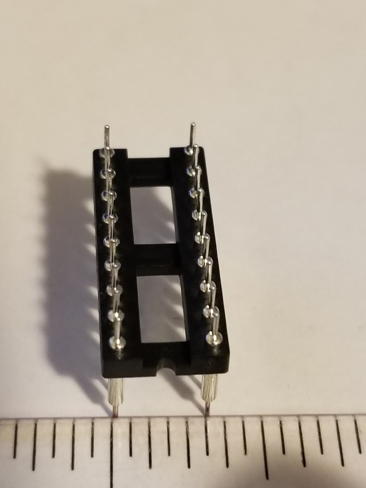 18 Pin DIP Elevated Header Adapter with 3/16" elevated posts 0.3" wide