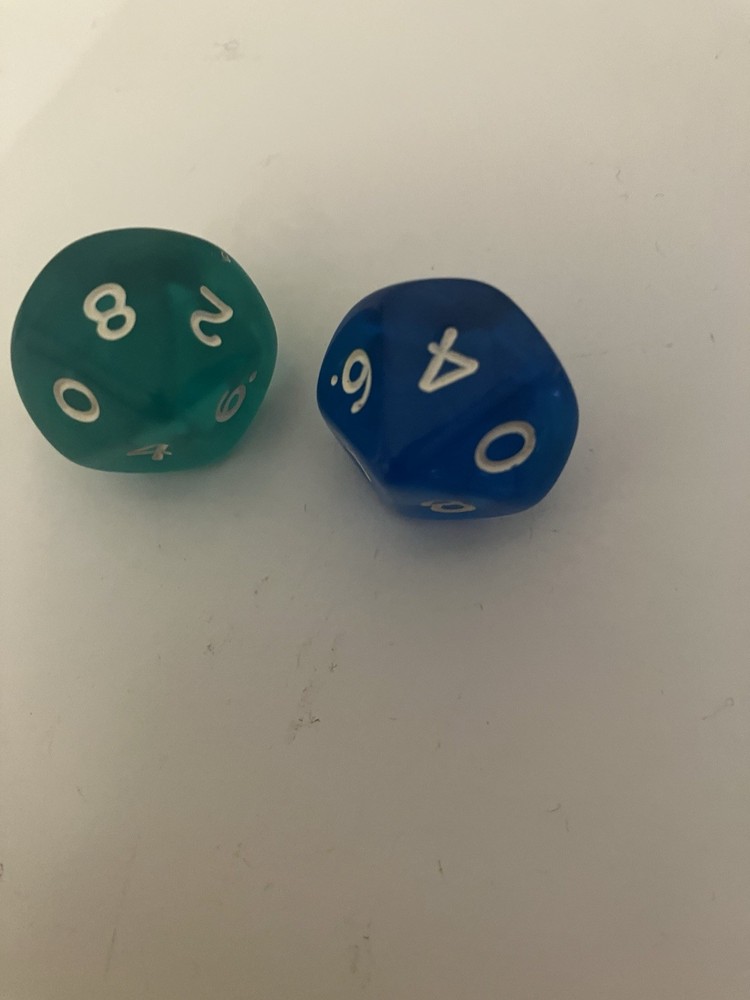 8pc Translucent Polyhedral Dice Set - Multi-Color RPG TTRPG Dice (d4-d20)