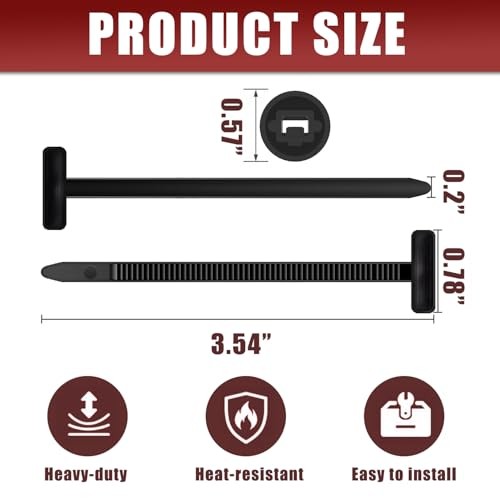 Pack Nylon Universal Cable Tie Buckle Zip Tie, Heavy Duty Self-Locking Push 200