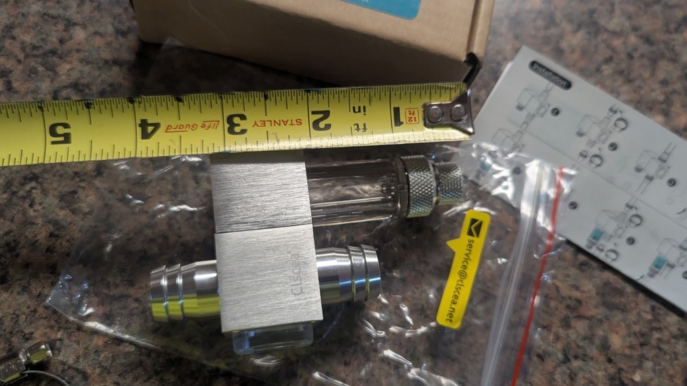 External Inline Co2 Diffuser 16/22 mm Bubble Counter Planted Aquarium ALUMINUM