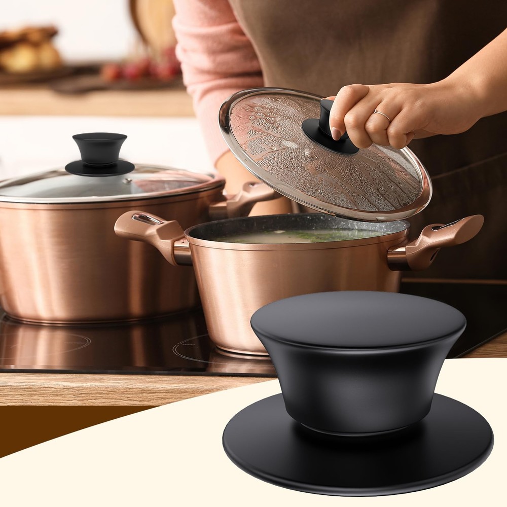 2 Pcs Universal Pot Lid Replacement Knobs,Silicone Heat Resistant Pan Cover Hold