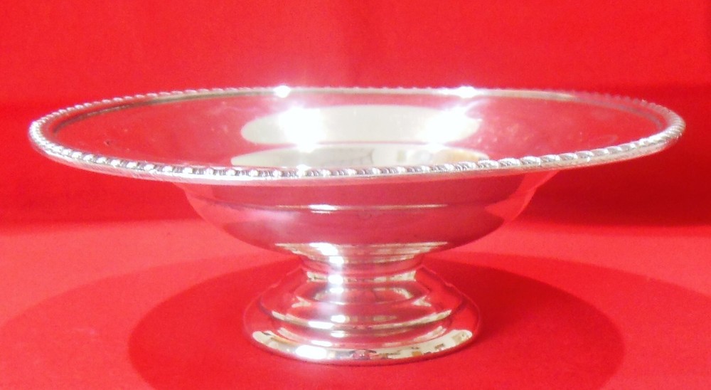 Poole Silver Silverplate Hollowware Footed BonBon Bowl Georgian