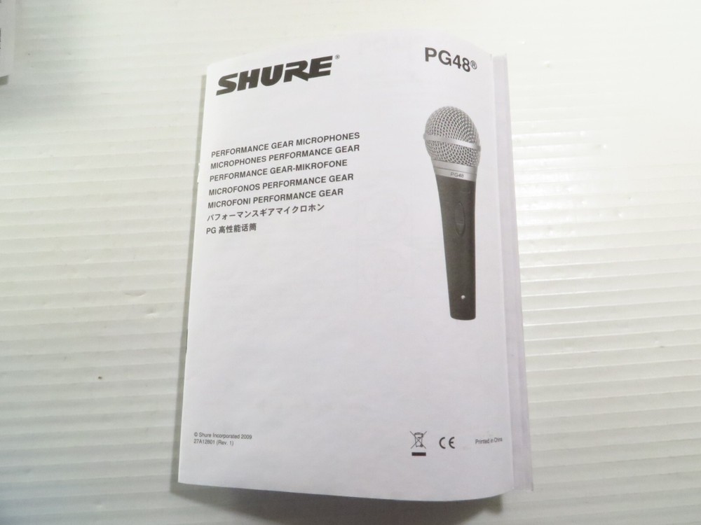 Original OEM Shure PG48 User Guide
