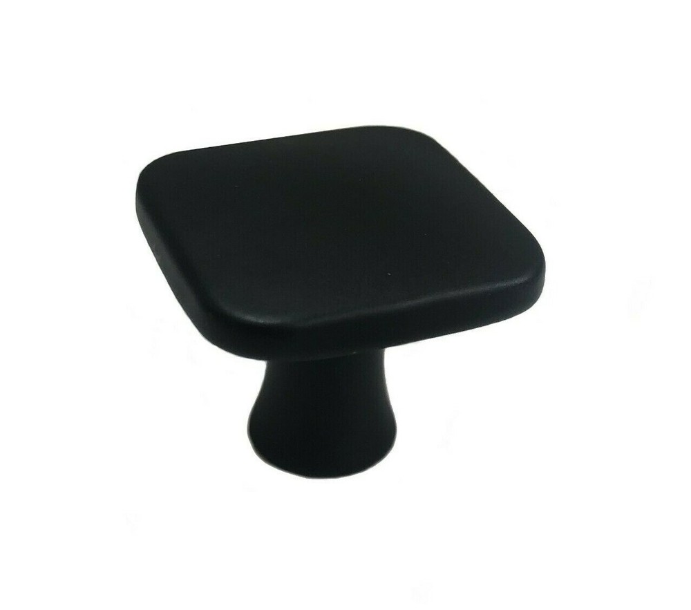 Black Square Kitchen Cabinet Drawer Closet Knob Pull Handle Hardware