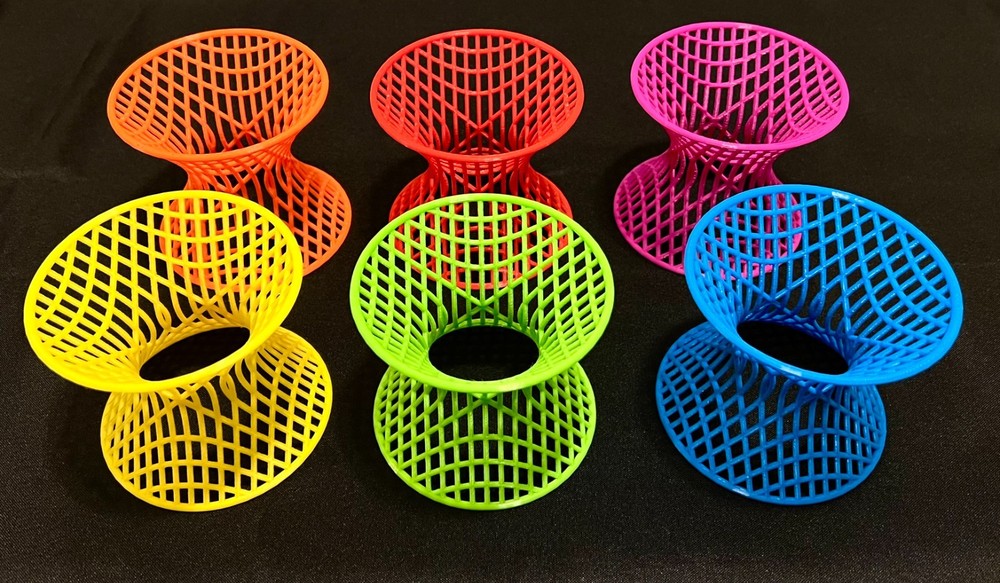 3D-printed Shape: Hyperboloid with Cross Sections -Math Art, Geometric Sculpture