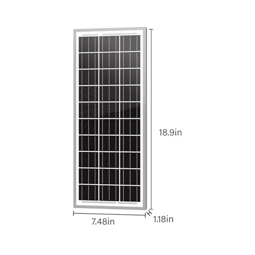 12V 10BB Solar Panel Automatic Gate Openers, Compatible with Mighty Mule, 15W