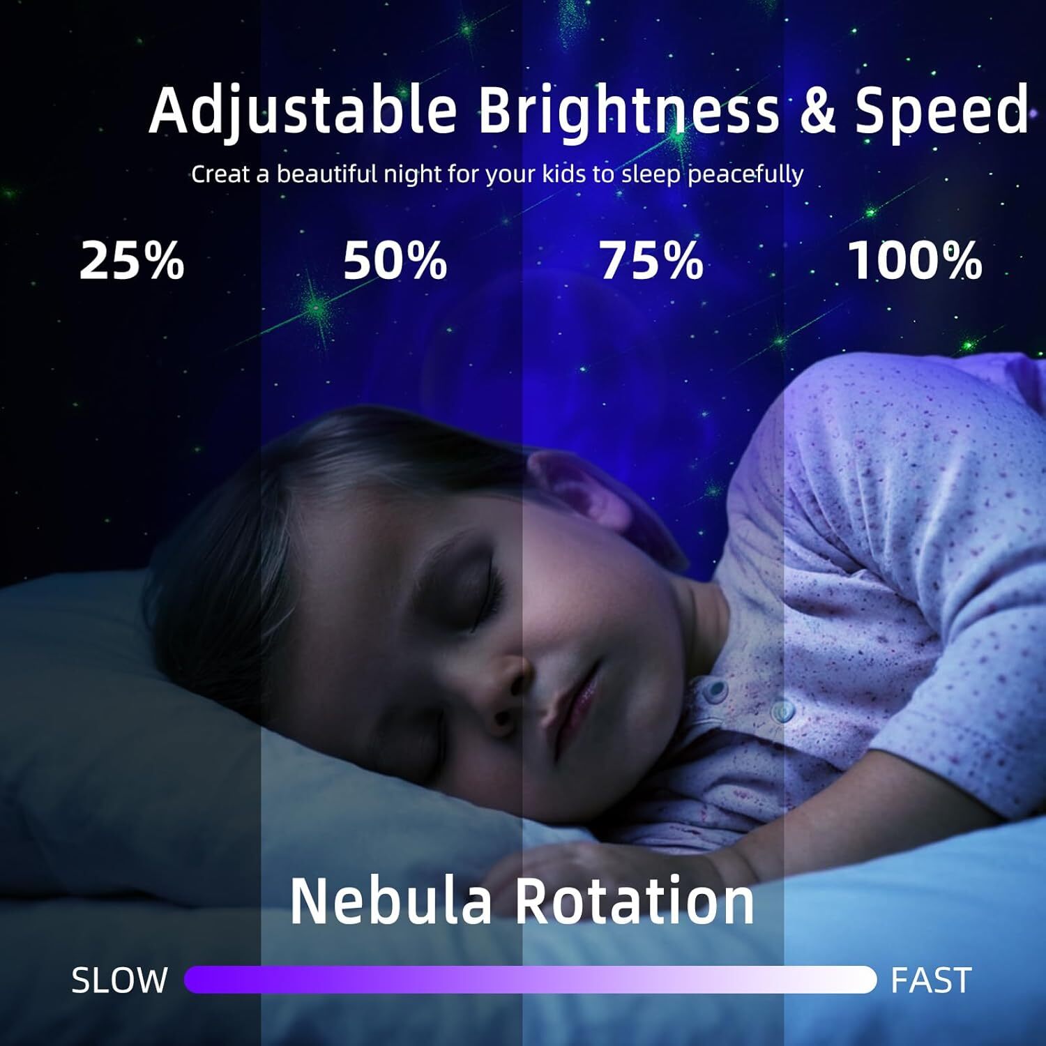 LED Galaxy Projector Night Light Astronaut Nebula Ceiling Lamp for Kid's Bedroom