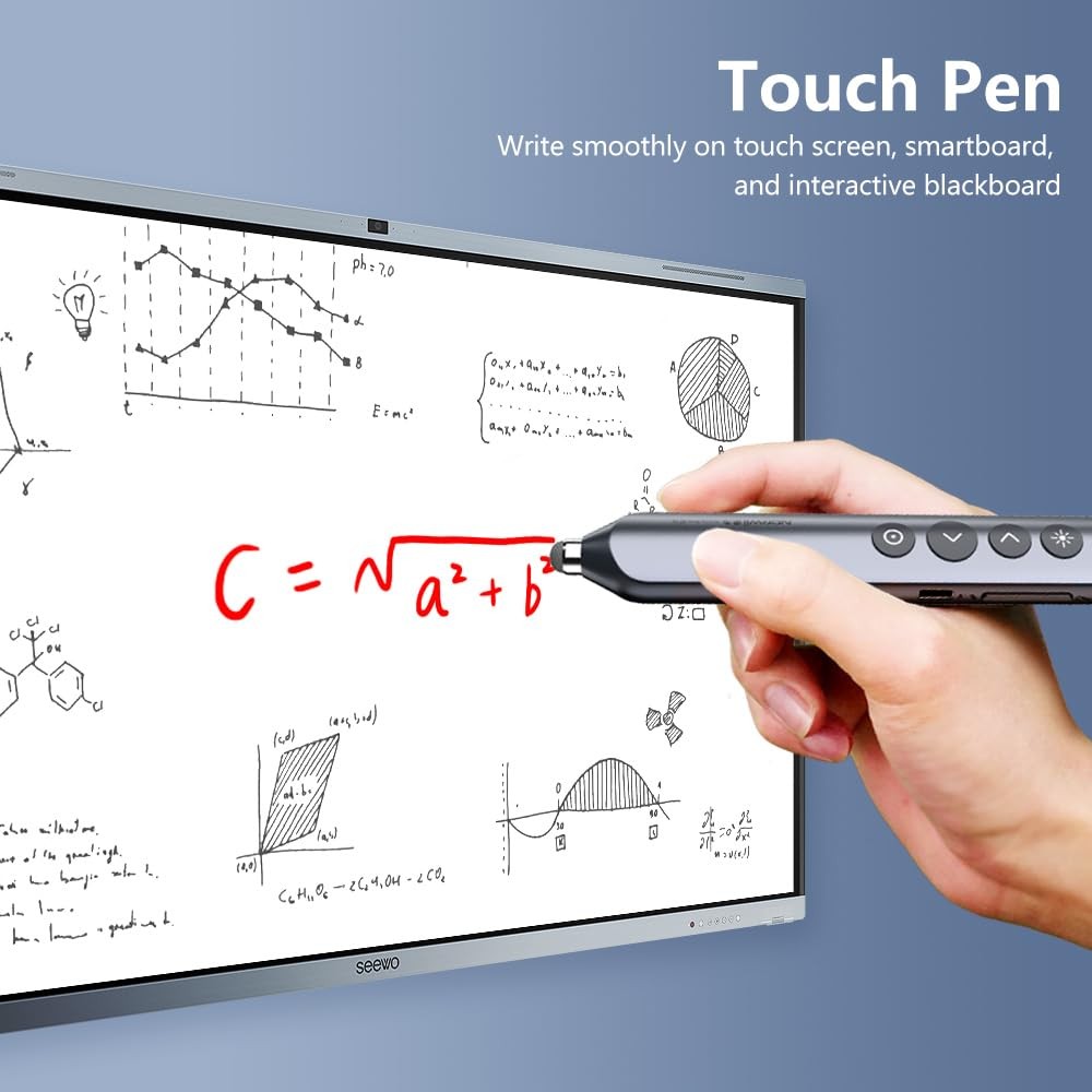 Bluetooth PowerPoint Presentation Clicker with Stylus Pen for Touch Screen, 6...