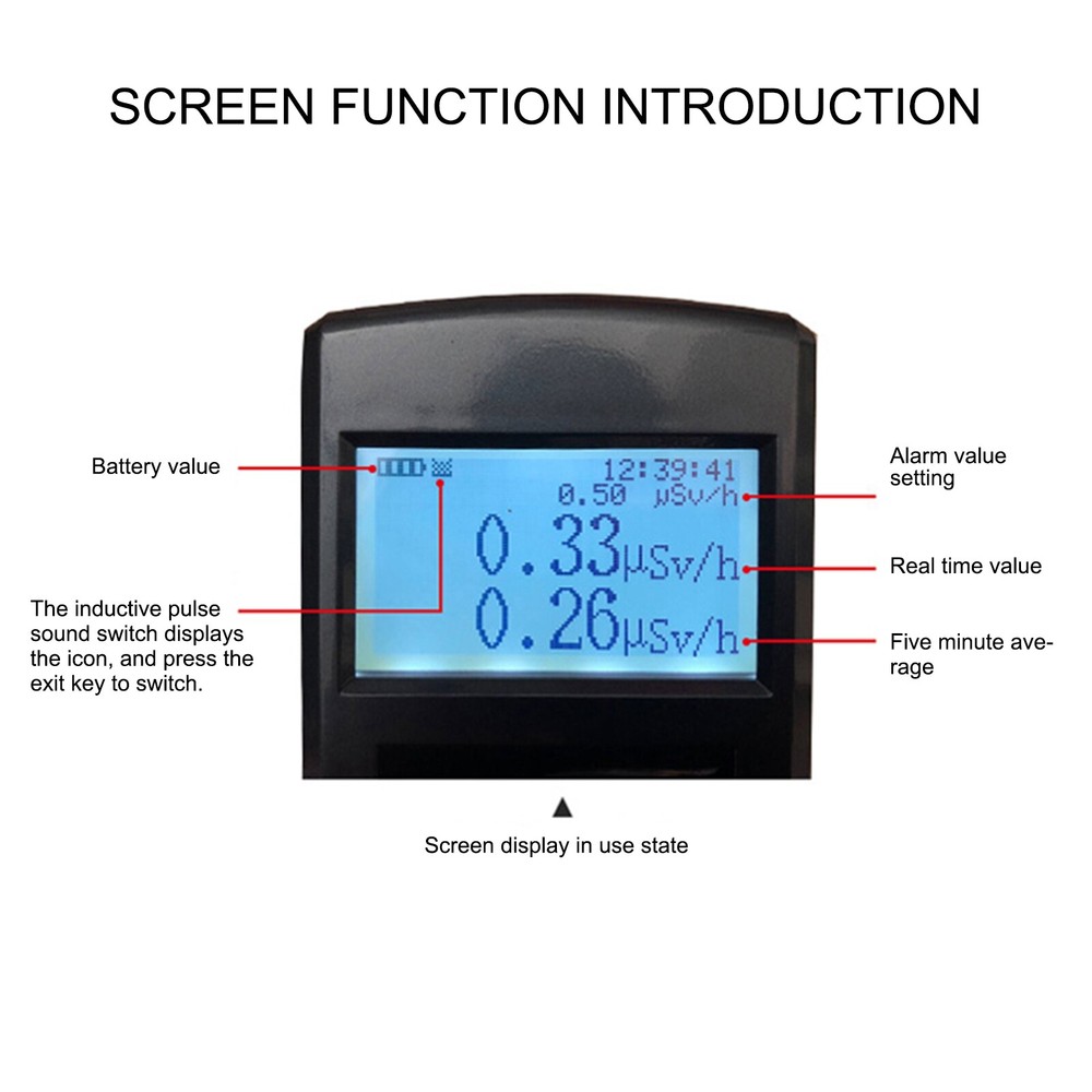 Radiation Dose Detector Nuclear Radiation Detector for Gamma /X / Hard Beta Rays