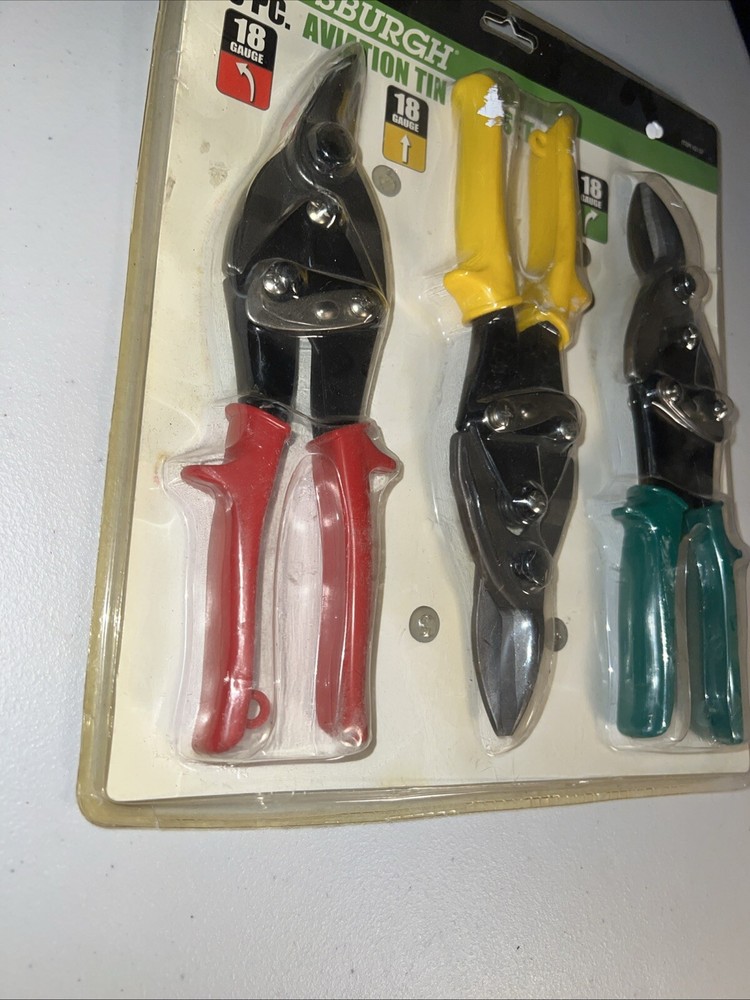 Pittsburgh Aviation Tinner Snip Set 3 Pc Left Right Straight