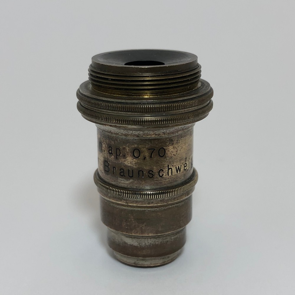 Vintage VOIGTLANDER MICROSCOPE LENS Brass Objective Lens 4mm