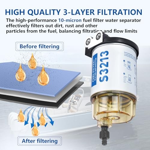 S3213 Fuel Water Separator Marine, Fuel Filter Water Separator S3213 assembly