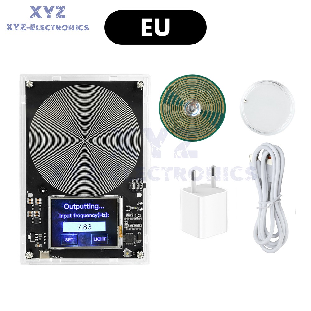 DC 5V Schumann Wave Generator 0.01-99999Hz Adjustable Touchscreen Type C + Case