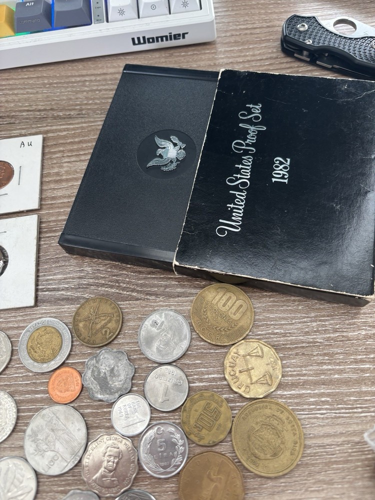 Mixed World & US Coin Collection, Multiple Countries, 1982 US Proof Set ￼￼