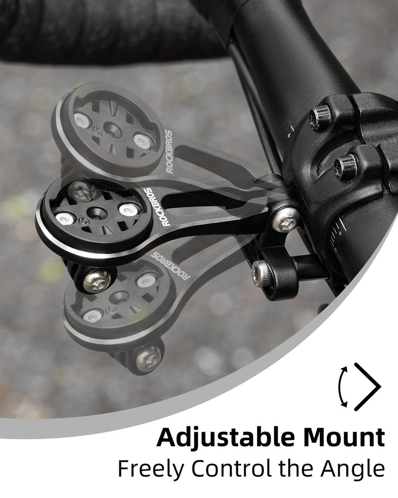ROCKBROS Bike Computer Mount Adjustable Out-Front Bicycle Computer Mount Alum