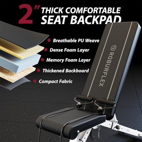Adjustable/Foldable Workout Exercise Bench for Home Gym, Weightlifting and