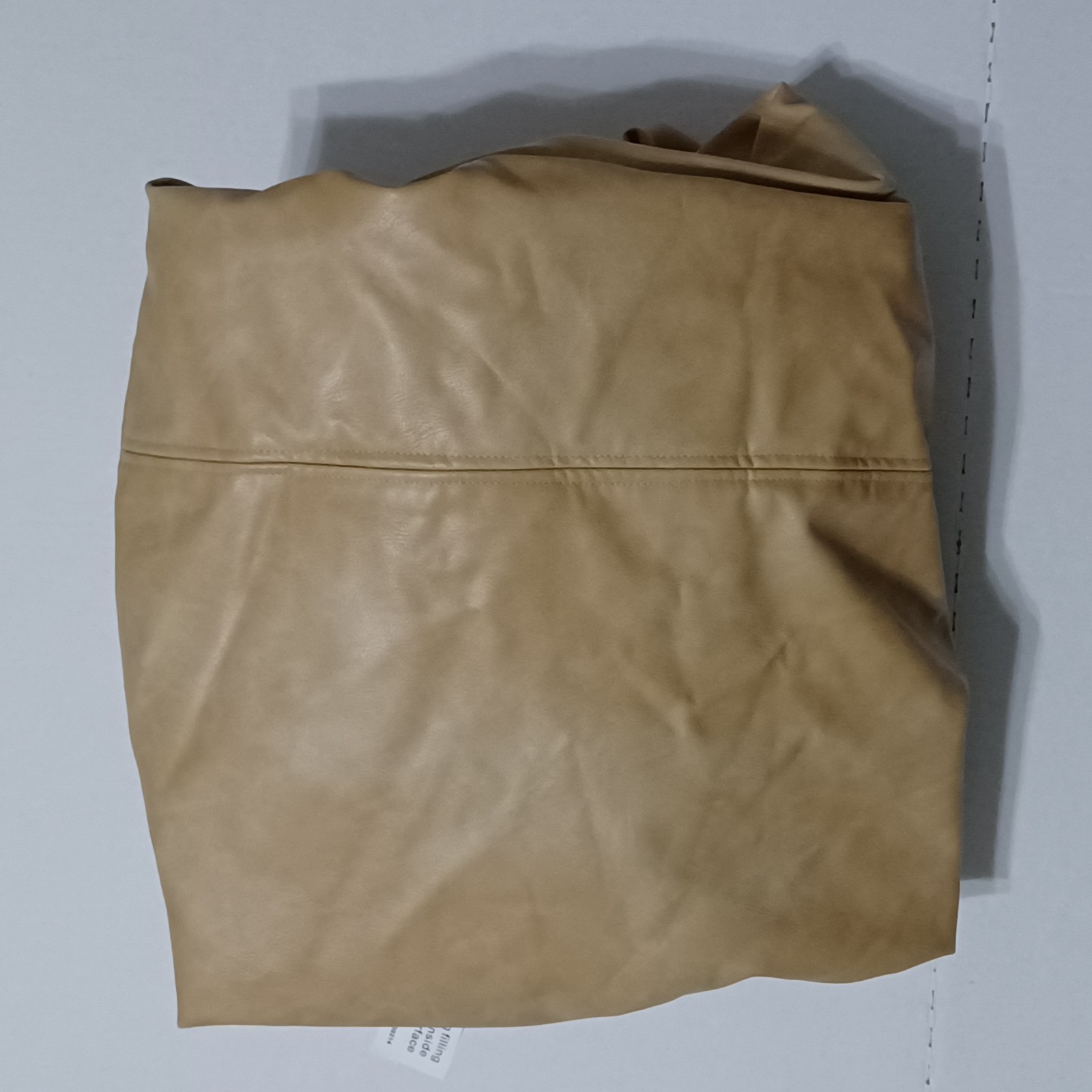 Pottery Barn Teen Faux Leather Large Bean Bag Cover Marketing Sample Camel Tan