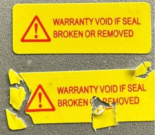 80 Pcs EGGSHELL WARRANTY VOID,SECURITY LABELS STICKERS Small 15mm x 5mm