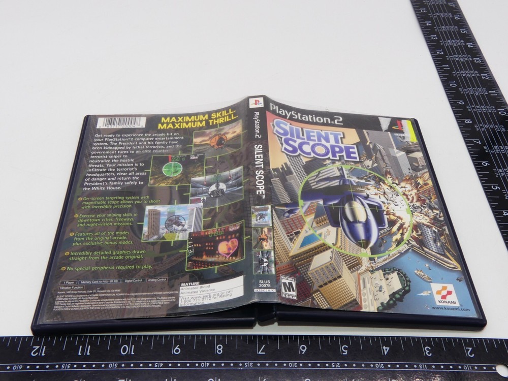Authentic Silent Scope Playstation 2 PS2 Case Only No Game Konami