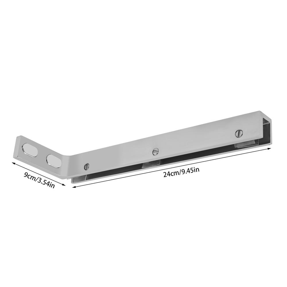 Glass Door L-Shape Stabilizing Bracket, Glass Support Bracket Stabilizer