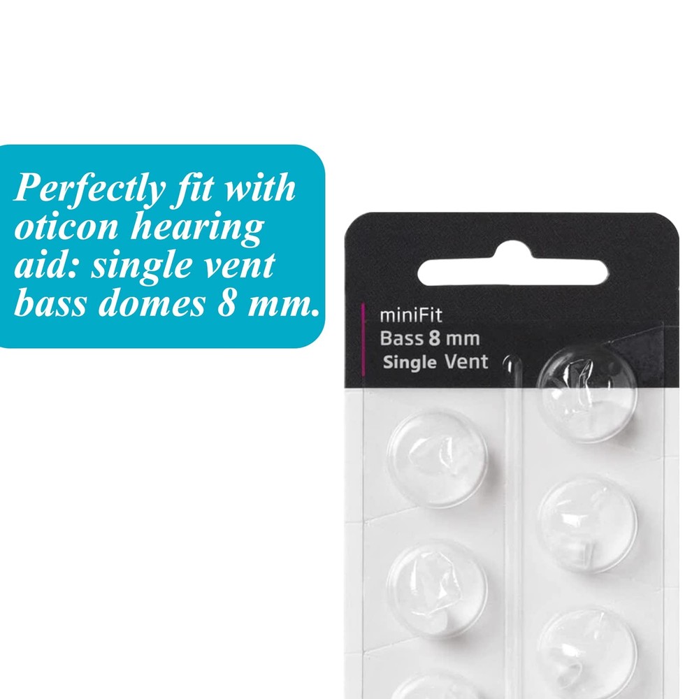 Universal Replacement Hearing Aid Domes Compatible with Oticon 8mm 2 Packs