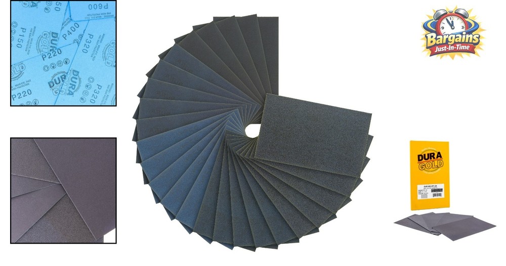 Versatile 5-1/2"x9" Sandpaper Sheets - 25 Pack for All-Surface Sanding Needs