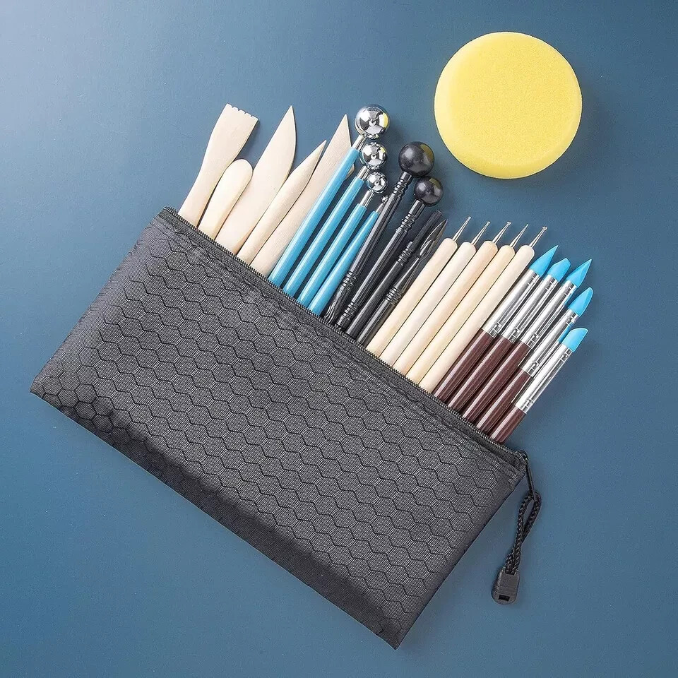 Clay Tools Kit, 25 PCS Polymer Tools, Ceramics Sculpting Multicolor