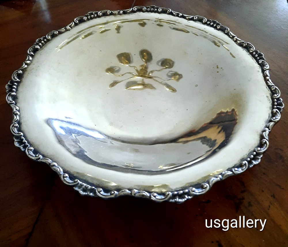 Vintage 161 g Solid .800 Silver Three Footed Serving Bowl / Dish