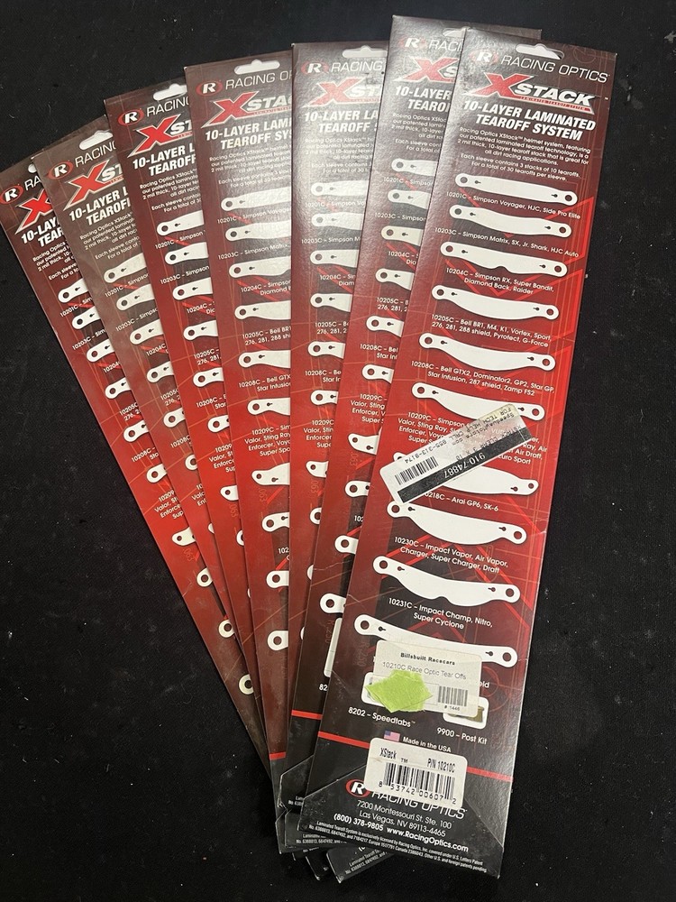 7 Racing Optics XStack Tearoffs 10210C Simpson