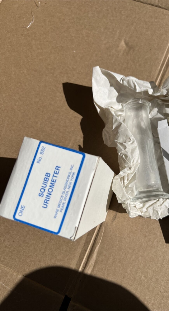 1x Ware Medics Glasswork Squibb Urinometer #552 Specimen Bottle Jar ONLY