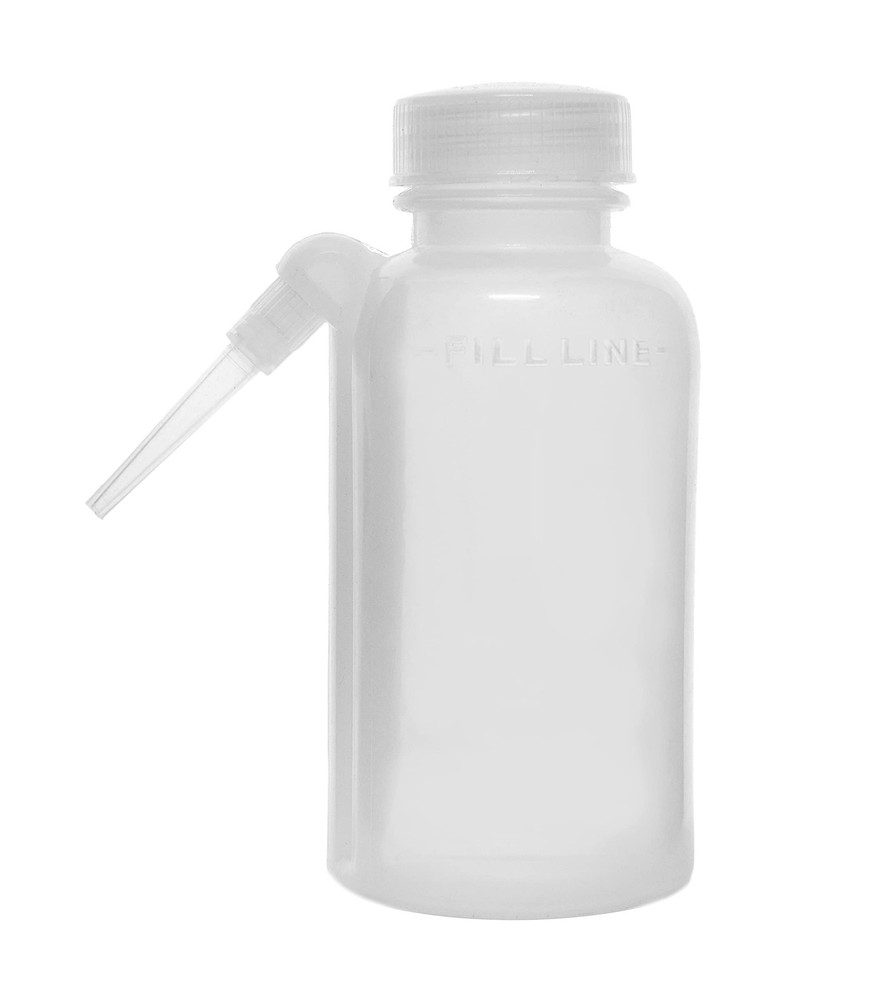 Wash Bottle, 250ml - Polyethylene - Translucent, Unbreakable - Screw Cap with...