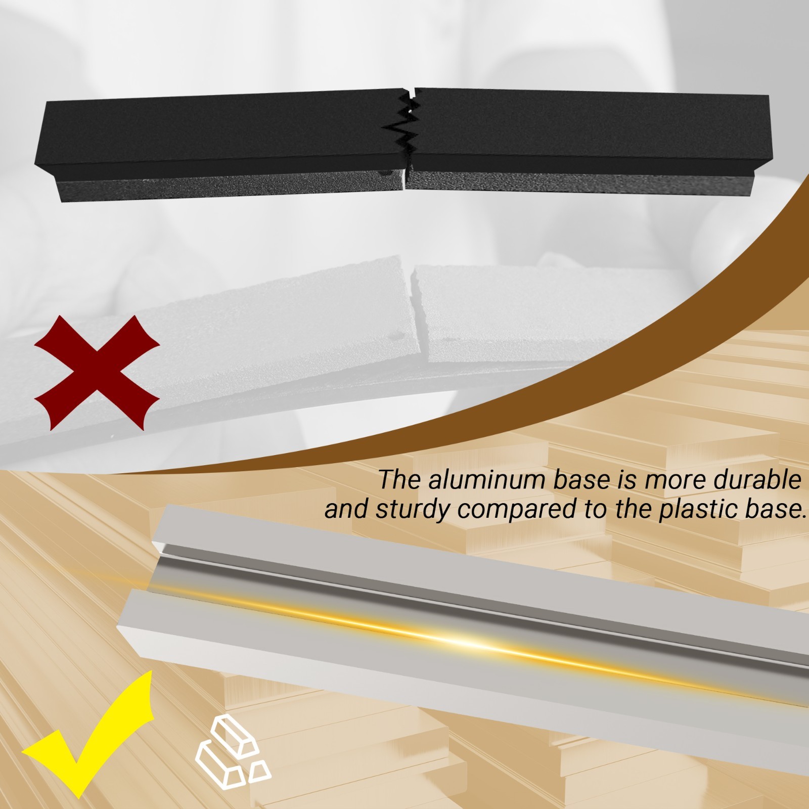 4 PCS Diamond Knife Sharpening Stones Set with Aluminum Base 6.2×0.9"