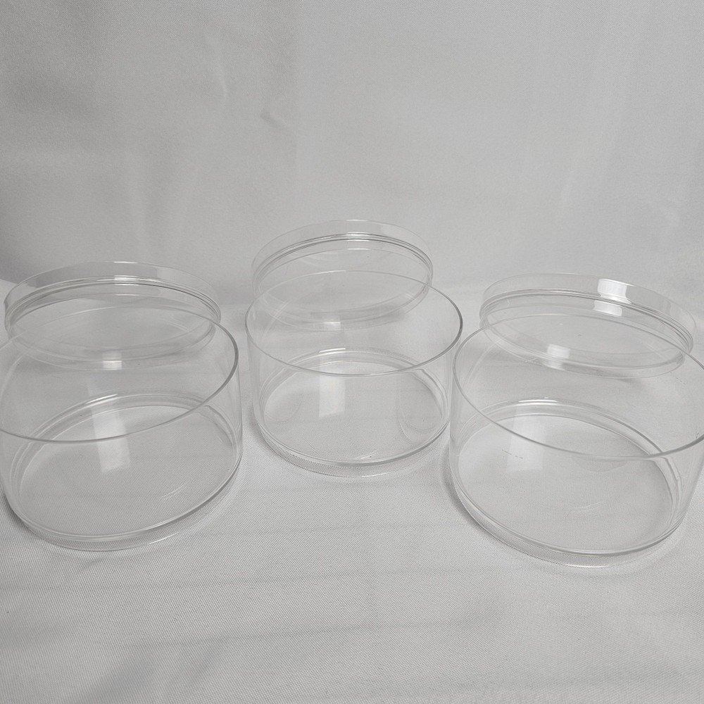 Clear Makeup Stackable Acrylic 3 Tier Cosmetic Storage Containers Stackable