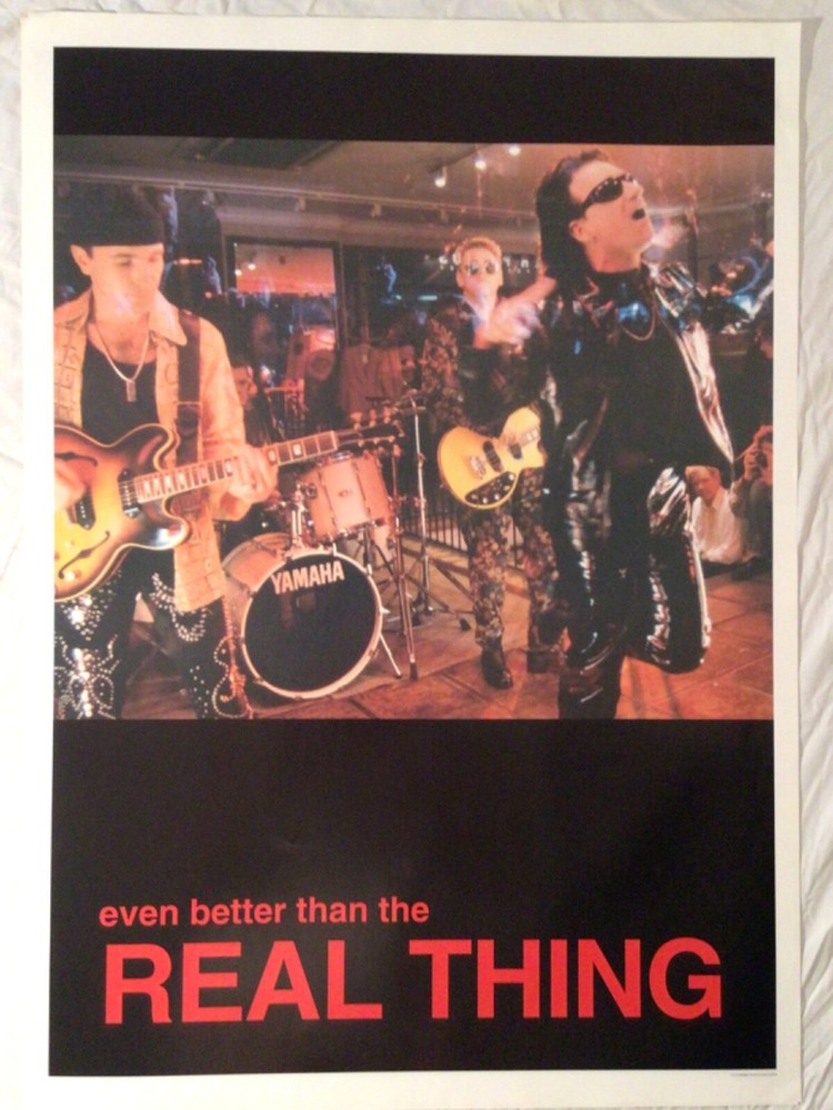 U2 1991 Poster Even Better Than The Real Thing GB England Bono The Edge