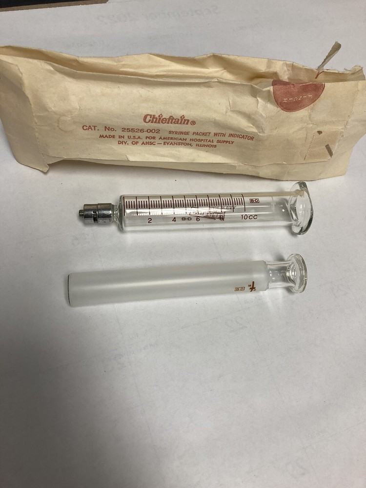 chieftain glass- syringe packet with indicator