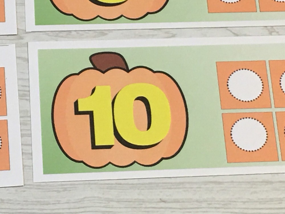 Halloween - Pumpkin Ten-Frames - Laminated Activity Set - Teaching Supplies